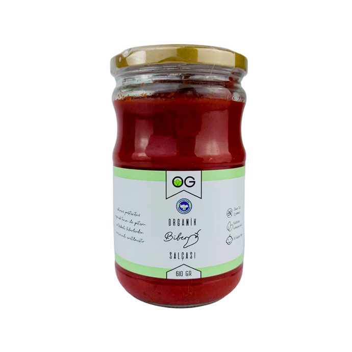 OG NATUREL Organik Tuzsuz Biber Salçası 610 Gr