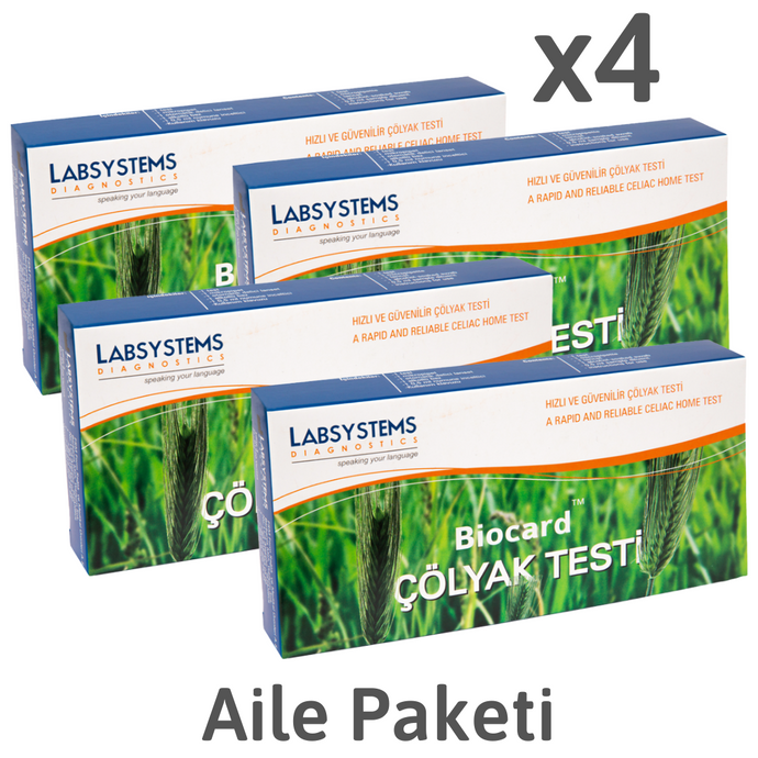 BIOCARD Çölyak Testi x4 (Aile Paketi)