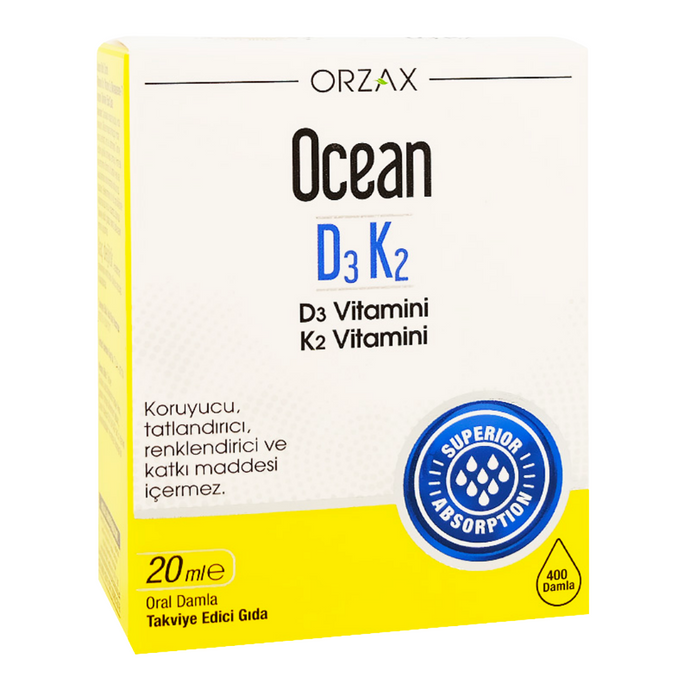 ORZAX Ocean D3K2 20 ml Damla / 400 doz