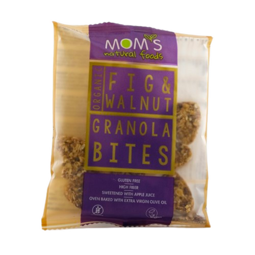 MOM'S NATURAL FOODS Organik Glutensiz Granola Bites İncir & Ceviz 38g