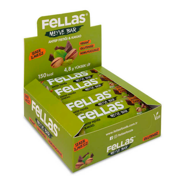 FELLAS Antep Fıstığı Kakao Meyve Bar 40G X 12
