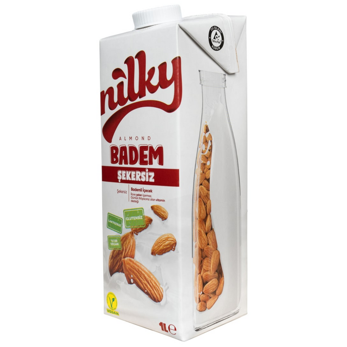 Nilky Şekersiz Badem Sütü1 LT