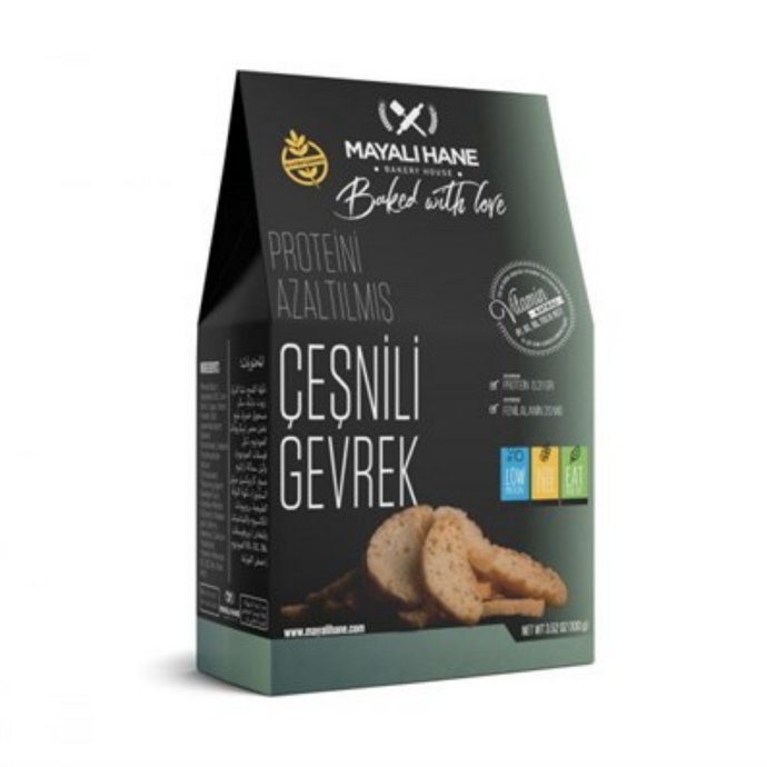 MAYALI HANE Düşük Proteinli ve Glutensiz Çeşnili Gevrek 100g