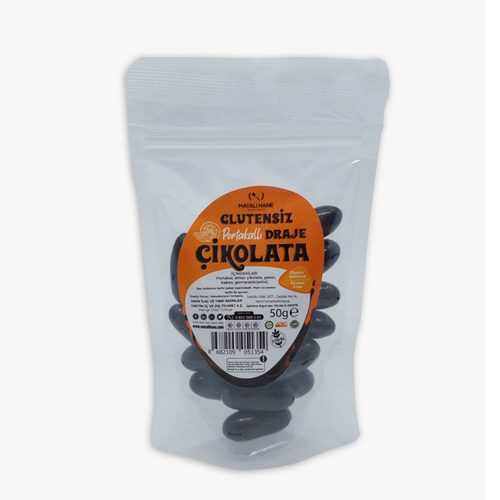 MAYALI HANE Glutensiz Portakallı Draje Çikolata 50g
