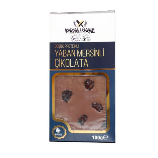 MAYALI HANE Düşük Proteinli Yaban Mersinli Çikolata 100g