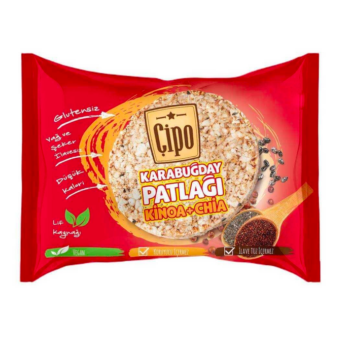 GLUTENSİZ FABRİKA Çipo Kinoa&Chia Karabuğday Patlağı 24g