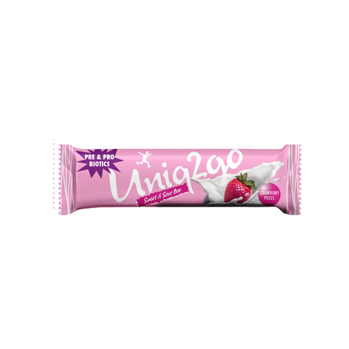 Uniq2go Tatlı Ekşi Çilekli Pre-Probiyotik Bar 38g