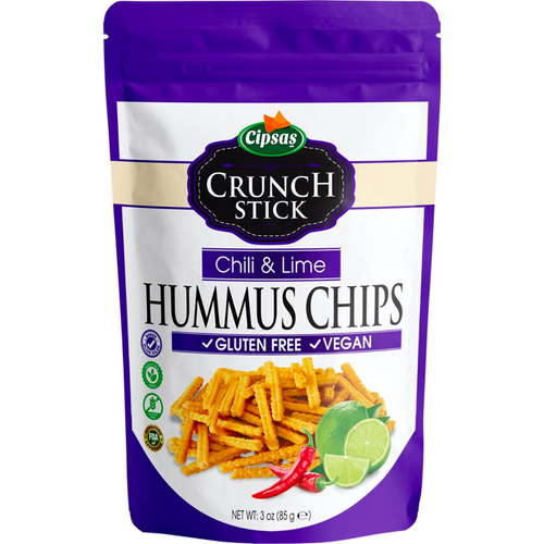 Cipsaş Crunch Stick Acı Biber & Misket Limonu Aromalı Fırınlanmış Nohut Cipsi 85g