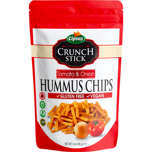 CİPSAŞ CRUNCH STİCK Domates & Soğan Aromalı Zeytinyağlı Fırınlanmış Nohut Cipsi 85 g