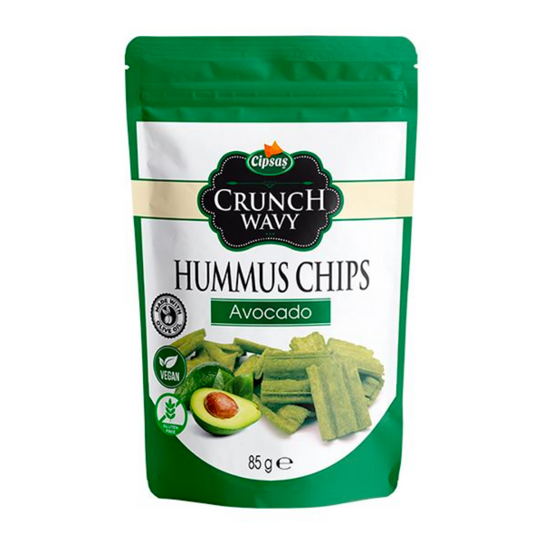 CİPSAŞ Crunch Wavy Avokado Aromalı Vegan Glutensiz Fırınlanmış Nohut Cipsi 85g