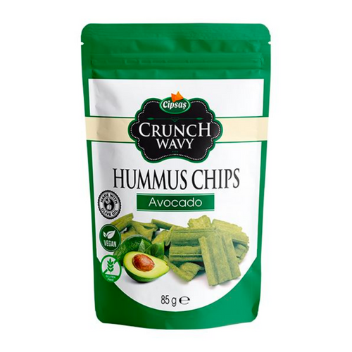 CİPSAŞ CRUNCH WAVY Avokado Aromalı Vegan Glutensiz Fırınlanmış Nohut Cipsi 85g