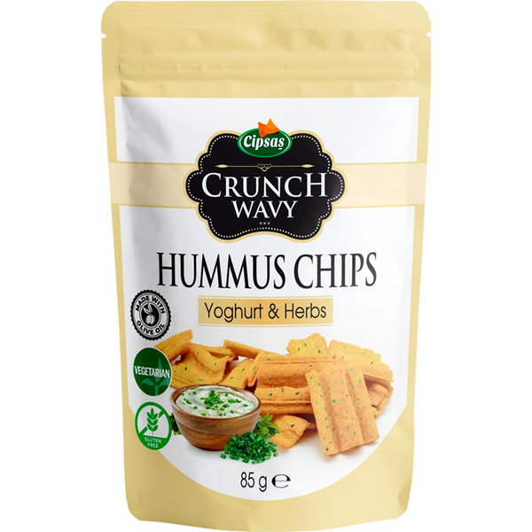 CİPSAŞ Crunch Wavy Yoğurt, Mevsim Yeşillikleri Aromalı Nohut Cipsi 85g