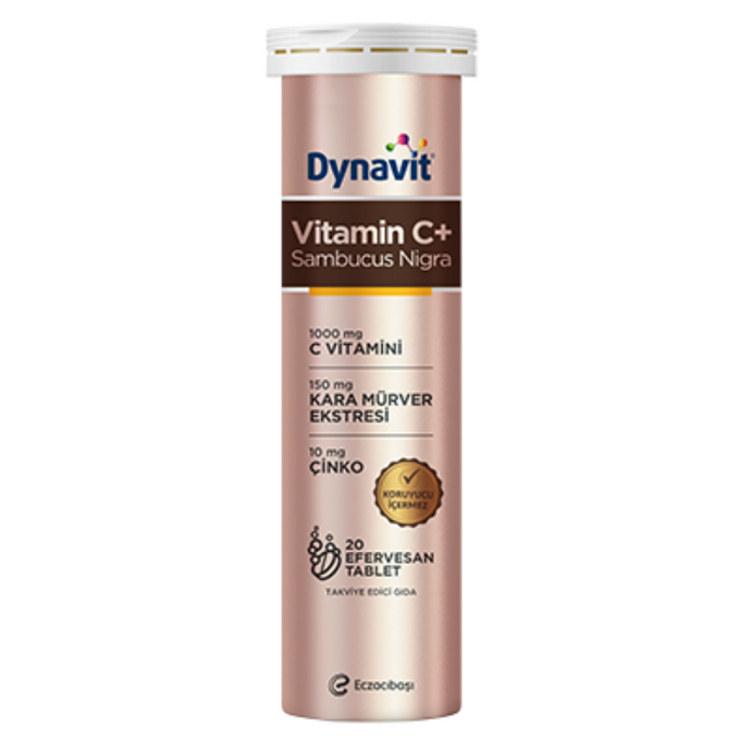 Dynavit Vitamin C+ Sambucus Nigra 20 Efervesan Tablet