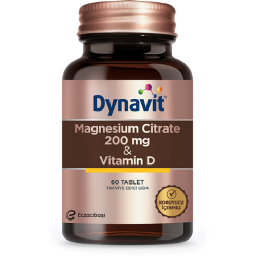 Dynavit Magnesium Citrate 200 Mg & Vitamin D 60 Tablet