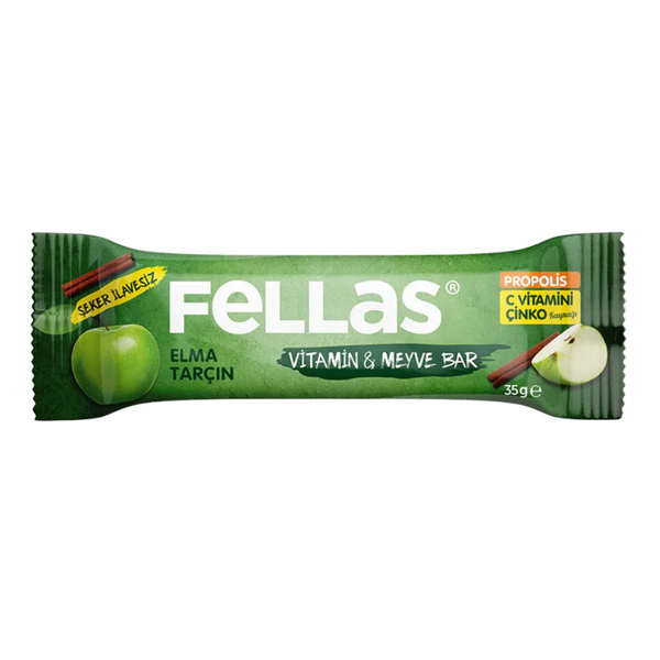 FELLAS Elmalı ve Tarçınlı Vitamin & Meyve Bar 35g