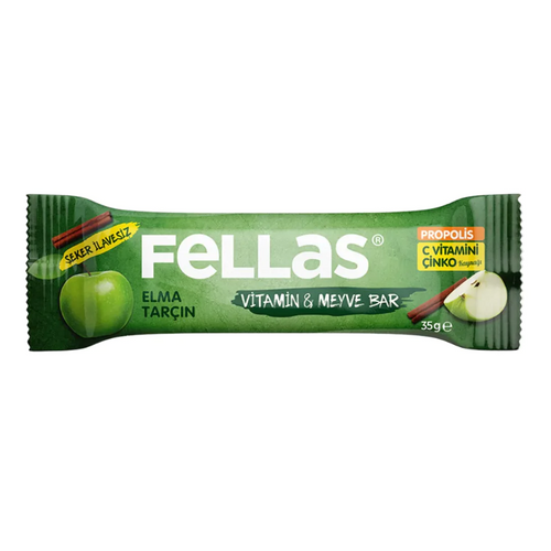 FELLAS Elmalı ve Tarçınlı Vitamin & Meyve Bar 35gr