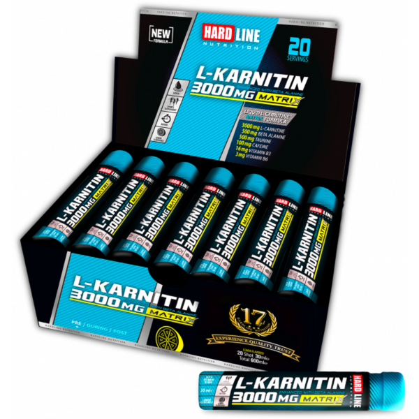 HARDLINE L-Karnitin Matrix 3000mg Limon 20 adet (30ml)