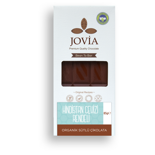 JOVİA Organik Çikolata - Sütlü Hindistan Cevizi Rendeli