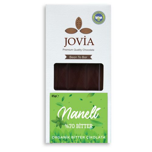 JOVIA Organik Çikolata - %70 Bitter Naneli
