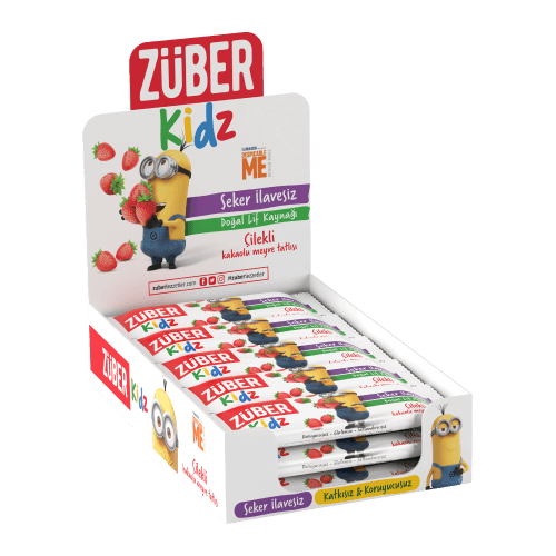 ZÜBER Kidz Çilekli & Çikolatalı Meyve Bar (16 Adet)