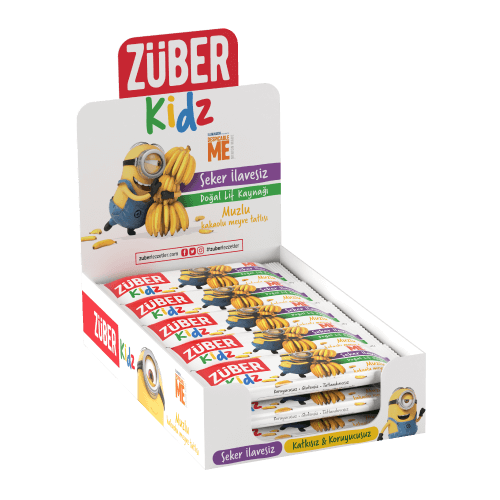 ZÜBER Kidz Çikolatalı Muzlu Meyve Bar (16 Adet)