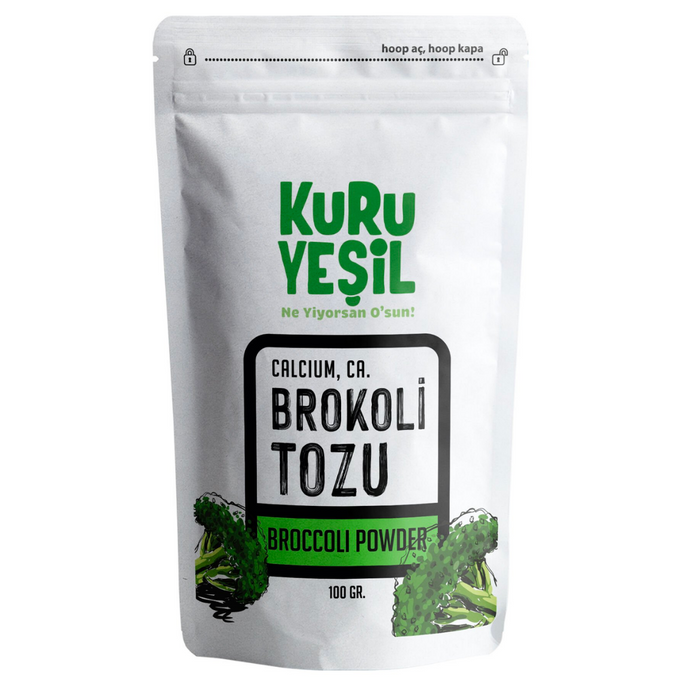  KURU YEŞİL Brokoli Tozu 100 Gr | Yerli Sebze Tozu