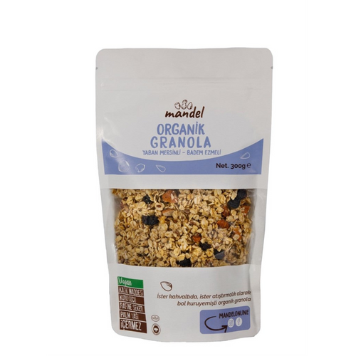 MANDEL Organik Yaban Mersinli Badem Ezmeli Granola 300 gr