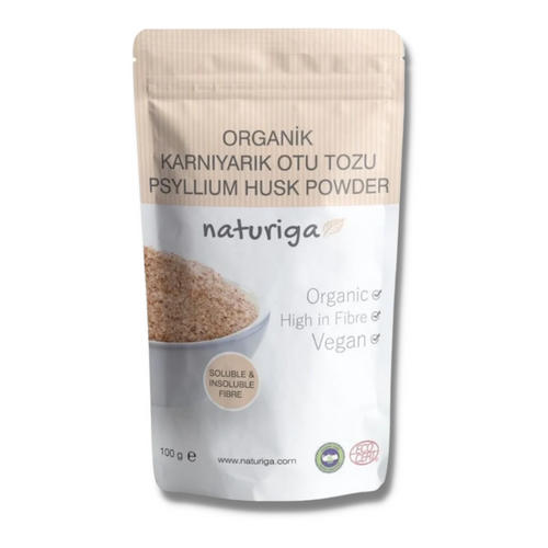 NATURİGA Organik Karnıyarık Otu Tohumu Tozu (Psyllium Husk) 100g