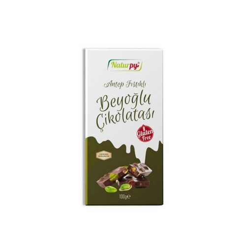 NATURPY Glutensiz Antep Fıstıklı Beyoğlu Çikolatası 100 g