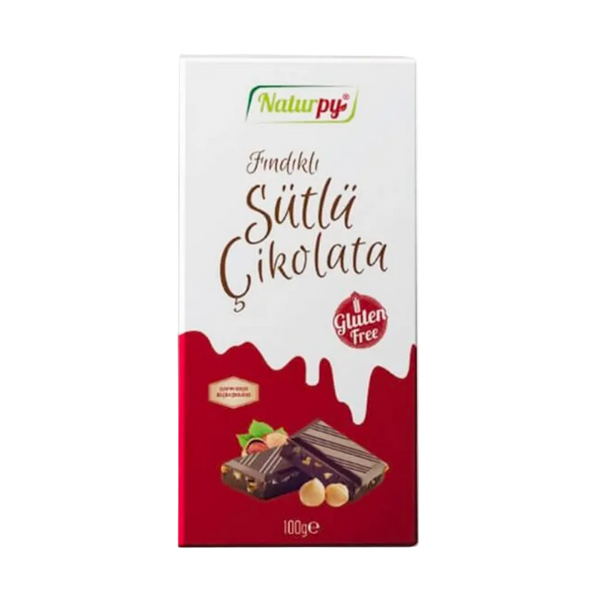 NATURPY Glutensiz Fındıklı Sütlü Çikolata 100g
