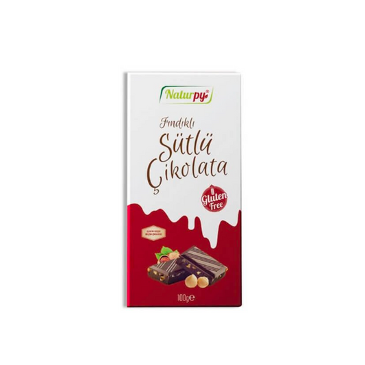 NATURPY Glutensiz Fındıklı Sütlü Çikolata 100 g