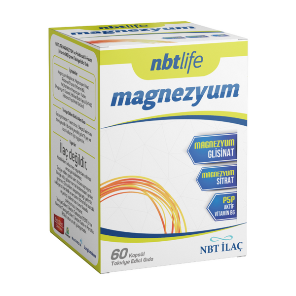 NBT İLAÇ Nbt Life Magnezyum P5p Vitamin B6 60 Kapsül