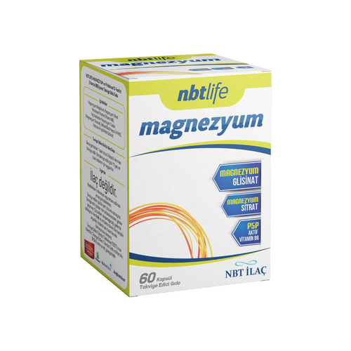 Nbt İlaç Nbt Life Magnezyum P5p Vitamin B6 60 Kapsül