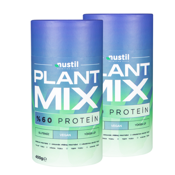 NUSTİL Plant Mix %60 Proteinli Bitkisel Karışım 400g (2 Adet)