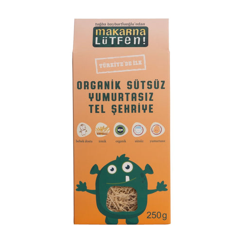 MAKARNA LÜTFEN Organik Sütsüz Yumurtasız Tel Şehriye 250g