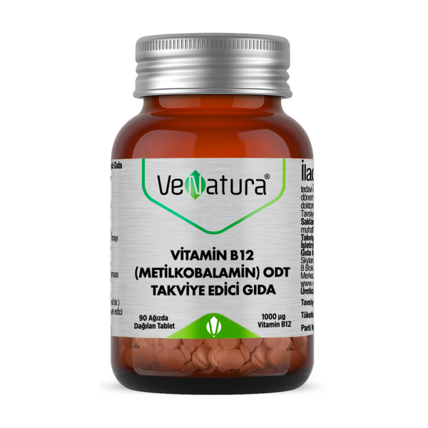 VENATURA Vitamin B12 Metilkobalamin 90 ODT Takviye Edici Gıda