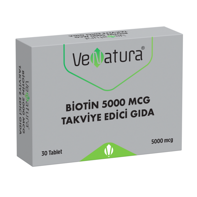 VENATURA Biotin 5000 mcg Takviye Edici Gıda 30 Tablet