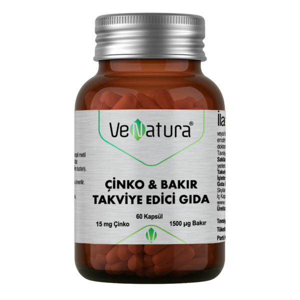 VENATURA Çinko & Bakır Takviye Edici Gıda 60 Kapsül