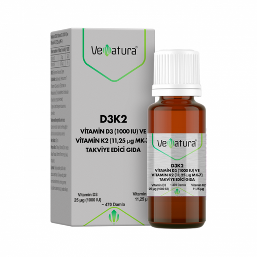 VENATURA D3K2 (11,25 mcg) Takviye Edici Gıda  20 ml