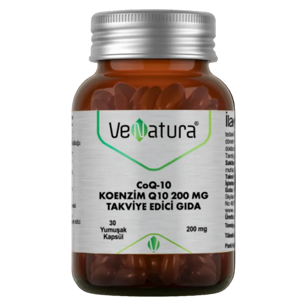 VENATURA CoQ-10 Koenzim Q10 Takviye Edici Gıda 200mg 30 Kapsül