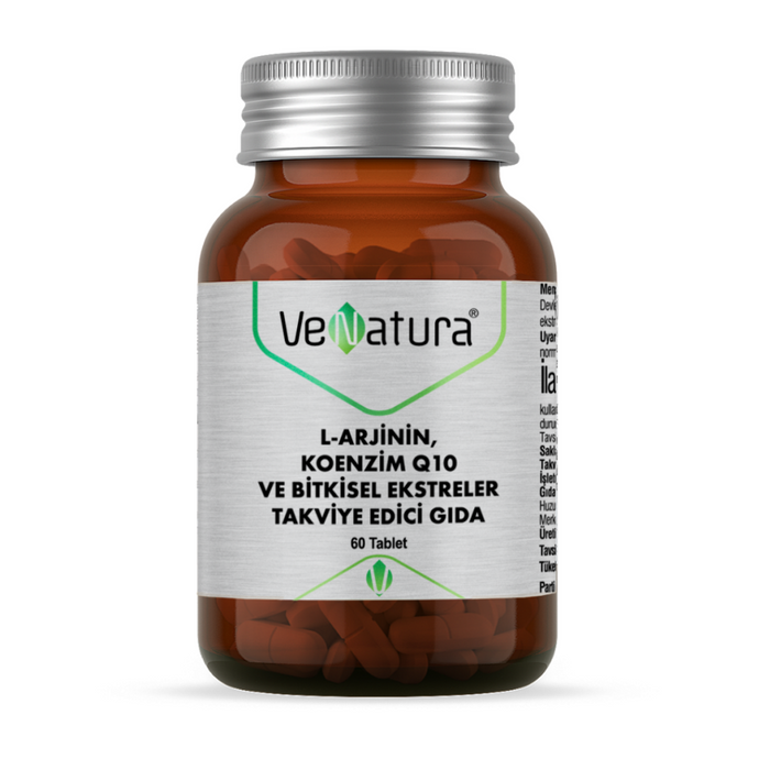 VENATURA L-arjinin, Koenzim Q10 ve Bitkisel Ekstreler 60 Tablet