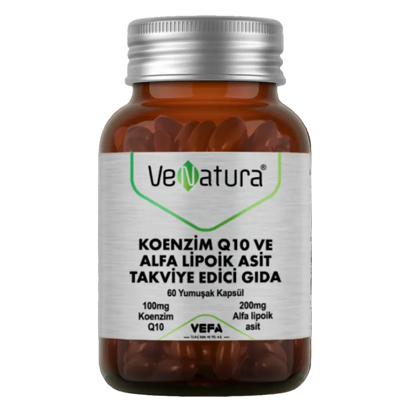 VENATURA Koenzim Q10 ve Alfa Lipoik Asit Takviye Edici Gıda 60 Kapsül