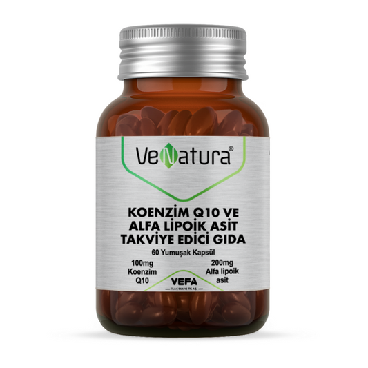 VENATURA Koenzim Q10 ve Alfa Lipoik Asit Takviye Edici Gıda 60 Kapsül