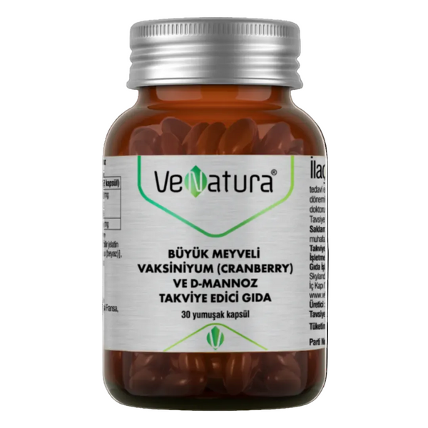 VENATURA Cranberry ve D Mannoz Takviye Edici Gıda 30 Kapsül