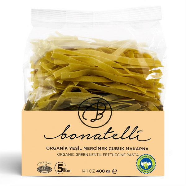 BONATELLİ Organik Yeşil Mercimek Çubuk Makarna 400g