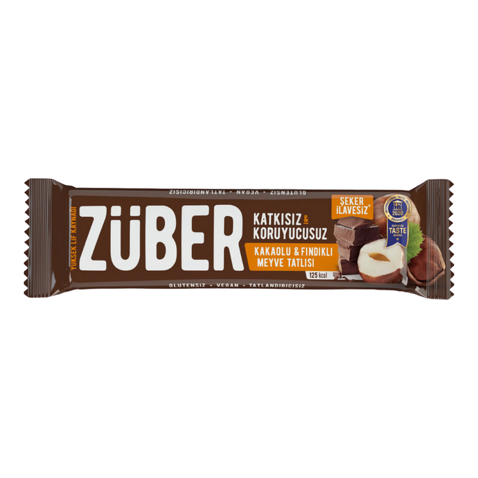 ZÜBER Fındıklı Kakaolu Meyve Bar 40g