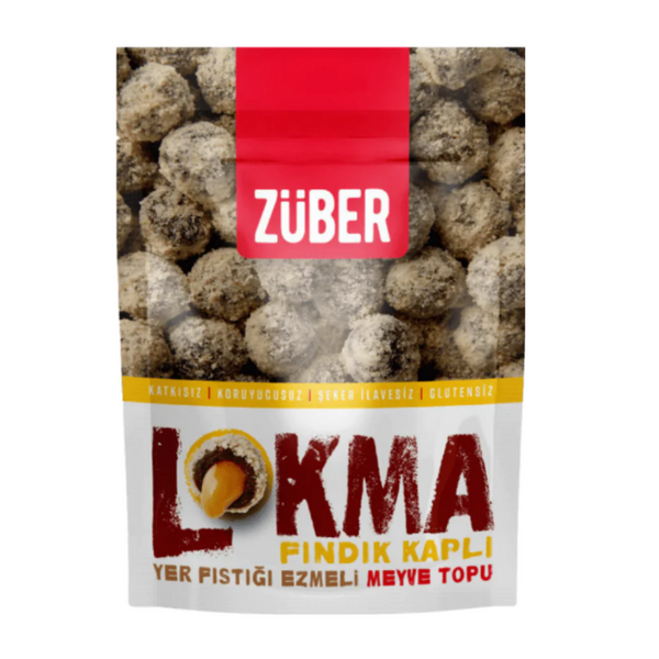 ZÜBER Fındık Kaplamalı Fıstık Ezmeli Lokma 96g