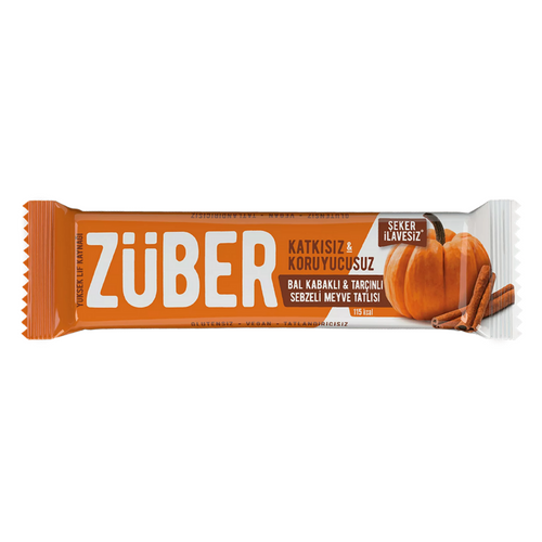 ZÜBER Bal Kabaklı Tarçınlı Sebzeli Bar 35g (12 Adet)