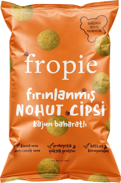Fropie Fırınlanmış Nohut Cipsi – kajun baharatlı