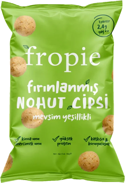 Fropie Fırınlanmış Nohut Cipsi – mevsim yeşillikli